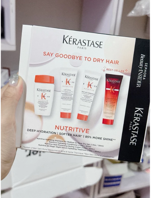 Bộ Sản Phẩm Chăm Sóc Tóc Khô Kérastase Say Goodbye To Dry Hair 4 Món